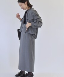 quaranciel:〈手洗い可能〉ツイル シャツ & ジャンパースカート セット 2