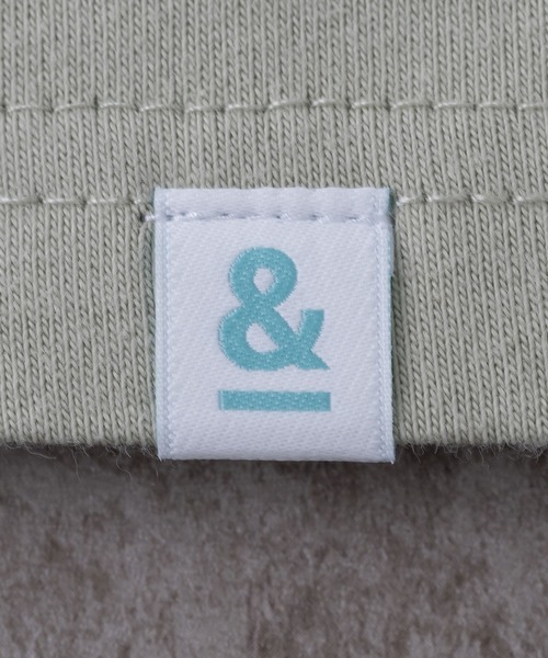 BRICK & SONS(ブリックアンドサンズ)の「&ロゴオーバーサイズTシャツ<セージグリーン>(Tシャツ/カットソー・メンズ・ホワイト/セージグリーン・S/L/M)」の4枚目の写真