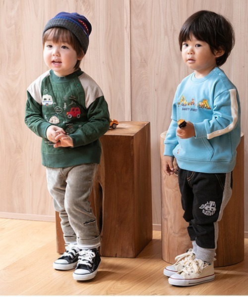 kladskap（クレードスコープ）の「電車ワッペン配色ニット帽（ニットキャップ/ビーニー・キッズ・マスタード/ネイビー・FREE）」の4枚目の写真