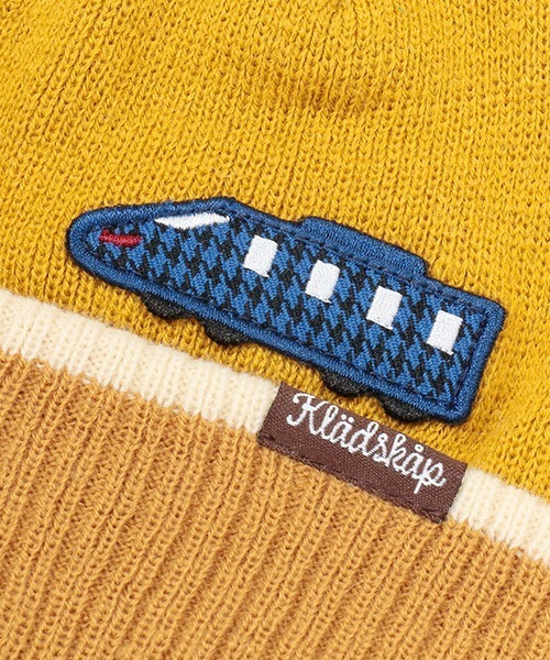 kladskap（クレードスコープ）の「電車ワッペン配色ニット帽（ニットキャップ/ビーニー・キッズ・マスタード/ネイビー・FREE）」の10枚目の写真