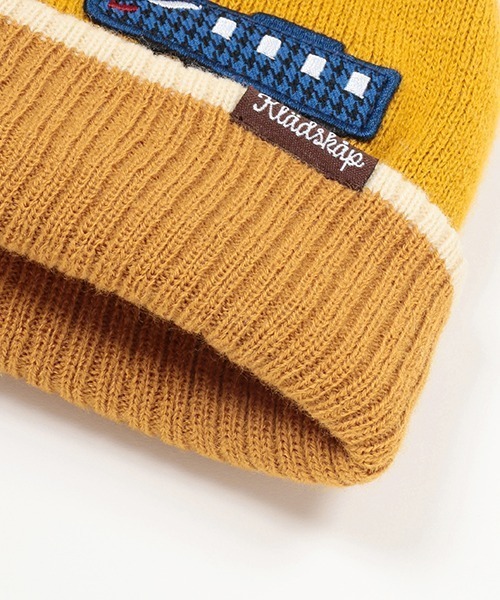 kladskap（クレードスコープ）の「電車ワッペン配色ニット帽（ニットキャップ/ビーニー・キッズ・マスタード/ネイビー・FREE）」の11枚目の写真
