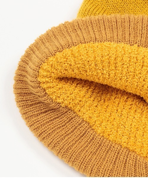 kladskap（クレードスコープ）の「電車ワッペン配色ニット帽（ニットキャップ/ビーニー・キッズ・マスタード/ネイビー・FREE）」の12枚目の写真