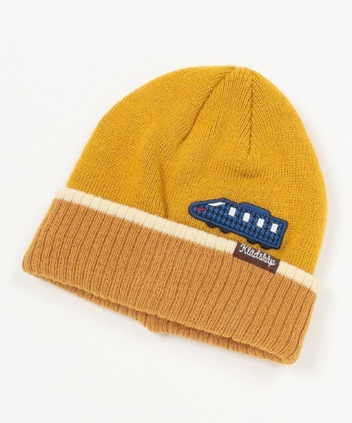 kladskap（クレードスコープ）の「電車ワッペン配色ニット帽（ニットキャップ/ビーニー・キッズ・マスタード/ネイビー・FREE）」の8枚目の写真