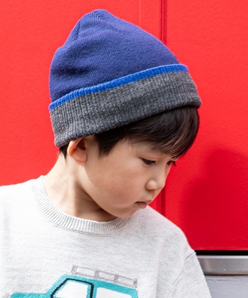kladskap（クレードスコープ）の「電車ワッペン配色ニット帽（ニットキャップ/ビーニー・キッズ・マスタード/ネイビー・FREE）」の17枚目の写真