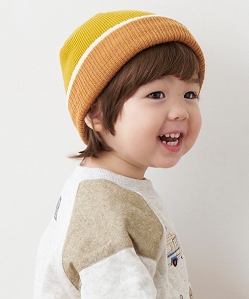 kladskap（クレードスコープ）の「電車ワッペン配色ニット帽（ニットキャップ/ビーニー・キッズ・マスタード/ネイビー・FREE）」の18枚目の写真