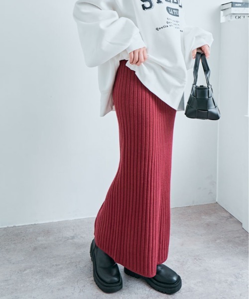 【新品タグ付】ADORE さらさらニットタイトスカート オフ白 3万 匿名配送 セール】 ◇エアーストレッチニットスカート （スカート