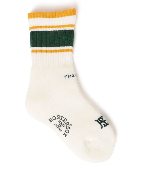 ROSTER SOX(ロスターソックス)の「【SHIPS KIDS別注】ROSTER SOX:Thanks Budy ソックス(ソックス/靴下・キッズ・レッド/グリーン・SMALL/MEDIUM)」の2枚目の写真