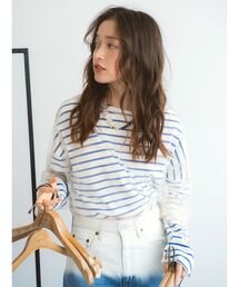Ungrid | ボートネックボーダーロングスリーブTee(Tシャツ/カットソー)