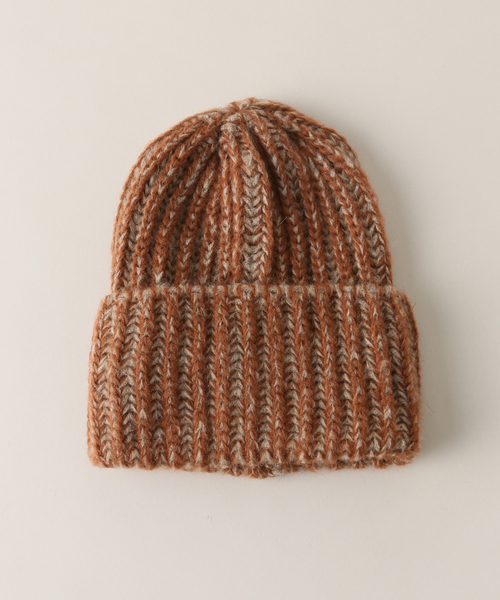 Santelli Francesca(サンテッリフランチェスカ)の「【Santelli Francesca/サンテッリフランチェスカ】Mix Knit Cap:ニットキャップ(ハット・レディース・ブラック/ライトグレー/ブラウン・FREE)」の16枚目の写真