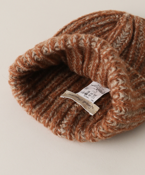 Santelli Francesca(サンテッリフランチェスカ)の「【Santelli Francesca/サンテッリフランチェスカ】Mix Knit Cap:ニットキャップ(ハット・レディース・ブラック/ライトグレー/ブラウン・FREE)」の18枚目の写真