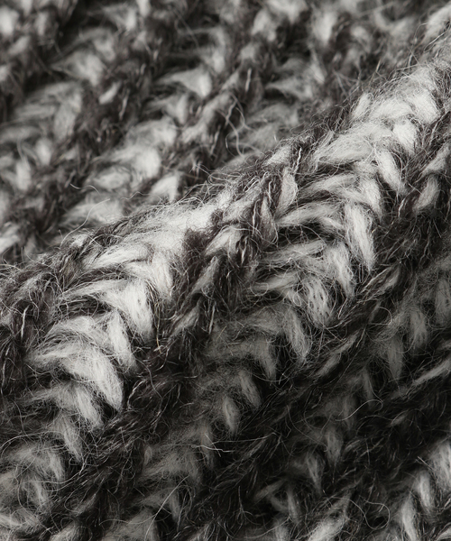 Santelli Francesca(サンテッリフランチェスカ)の「【Santelli Francesca/サンテッリフランチェスカ】Mix Knit Cap:ニットキャップ(ハット・レディース・ブラック/ライトグレー/ブラウン・FREE)」の21枚目の写真