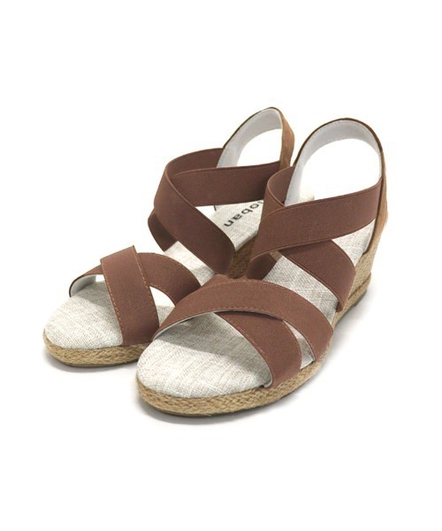 DONOBAN（ドノバン）の「【美脚！ラクに歩けてスタイルアップ】クロスゴムジュートサンダル（サンダル・レディース・ブラウン/ブラック/シルバー/グレイッシュベージュ・XL/L/M/S）」の8枚目の写真