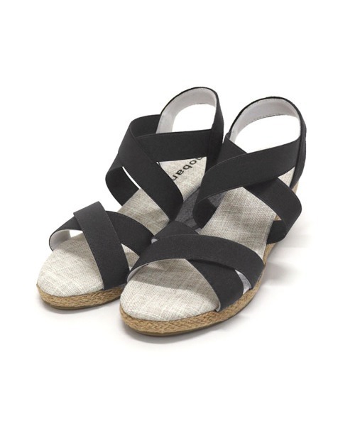 DONOBAN（ドノバン）の「【美脚！ラクに歩けてスタイルアップ】クロスゴムジュートサンダル（サンダル・レディース・ブラウン/ブラック/シルバー/グレイッシュベージュ・XL/L/M/S）」の7枚目の写真