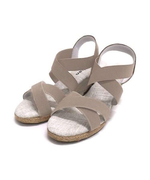 DONOBAN（ドノバン）の「【美脚！ラクに歩けてスタイルアップ】クロスゴムジュートサンダル（サンダル・レディース・ブラウン/ブラック/シルバー/グレイッシュベージュ・XL/L/M/S）」の9枚目の写真