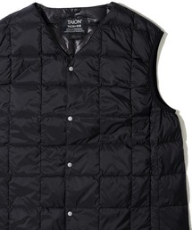 TAION | 【TAION / タイオン】V NECK BUTTON DOWN VEST / インナーダウンベスト TAION-001(ダウンベスト)