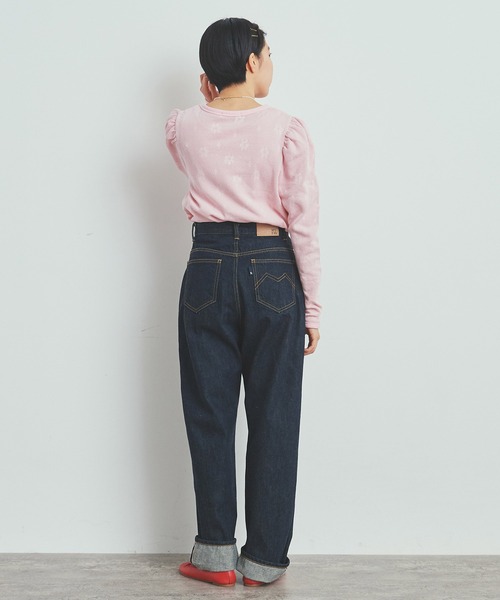 CHILD WOMAN（チャイルドウーマン）の「☆花メッシュジャガード BIGパフ袖プルオーバー（Tシャツ/カットソー・レディース・アイボリー/ピンク/パープル/ネイビー・FREE）」の9枚目の写真