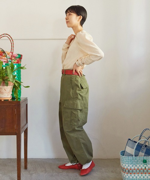 CHILD WOMAN（チャイルドウーマン）の「☆花メッシュジャガード BIGパフ袖プルオーバー（Tシャツ/カットソー・レディース・アイボリー/ピンク/パープル/ネイビー・FREE）」の22枚目の写真