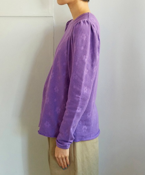 CHILD WOMAN（チャイルドウーマン）の「☆花メッシュジャガード BIGパフ袖プルオーバー（Tシャツ/カットソー・レディース・アイボリー/ピンク/パープル/ネイビー・FREE）」の20枚目の写真
