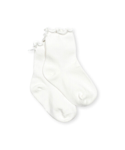 BeBe Petits Pois Vert（ベベプチポワヴェール）の「【店舗限定】メロウリボンソックス(15~24cm)（ソックス/靴下・キッズ・ホワイト/ブラック・L/M/XL）」の4枚目の写真