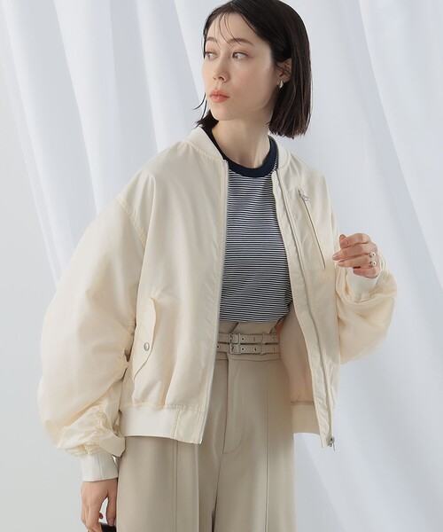 Ray BEAMS（レイビームス）の「Ray BEAMS / アームギャザー MA-1（MA-1・レディース・ブラック/オリーブ/オフホワイト・1/0）」の11枚目の写真