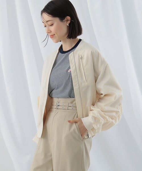 Ray BEAMS（レイビームス）の「Ray BEAMS / アームギャザー MA-1（MA-1・レディース・ブラック/オリーブ/オフホワイト・1/0）」の12枚目の写真