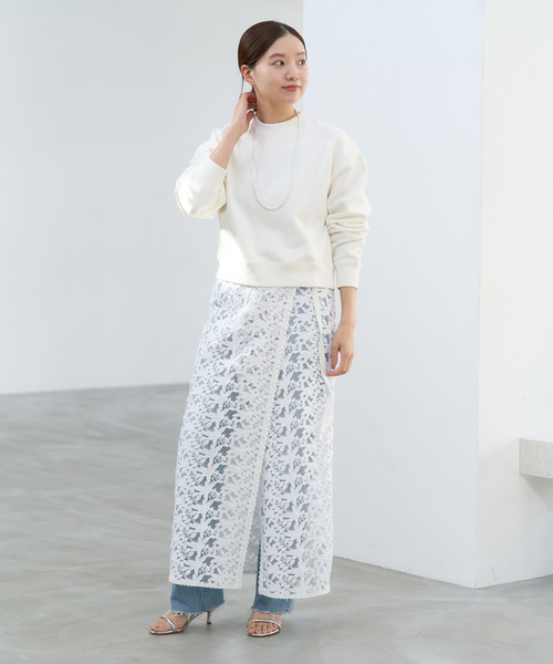IENA（イエナ）の「裏毛クロップドプルオーバー（スウェット
