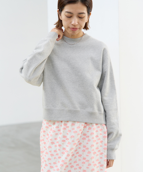 IENA（イエナ）の「裏毛クロップドプルオーバー（スウェット