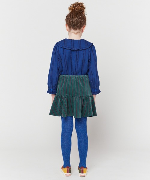 BOBO CHOSES(ボボショーズ)の「B.C STRIPED RUFFLE SKIRT(スカート・キッズ・ダークオリーブ・4-5Y/2-3Y)」の4枚目の写真