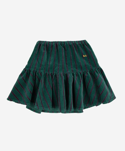 BOBO CHOSES(ボボショーズ)の「B.C STRIPED RUFFLE SKIRT(スカート・キッズ・ダークオリーブ・4-5Y/2-3Y)」の5枚目の写真