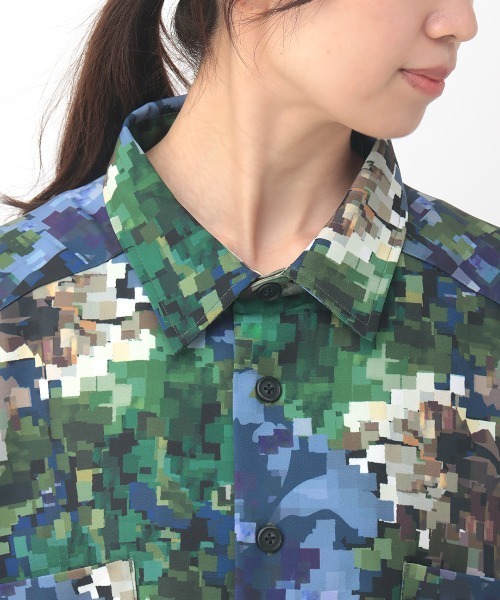 チチカカ(チチカカ)の「ビッグアソートプリントシャツ【ユニセックス】(シャツ/ブラウス・レディース・ターコイズブルー/ネイビー/ブラウン・FREE)」の16枚目の写真