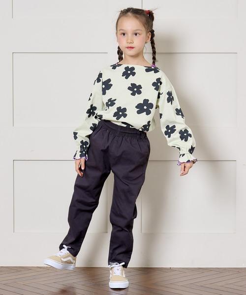 HOGAN RANCH WEAR（ホーガンランチウエア）の「ソウガラフレアスリーブカットソー（80～150cm）（Tシャツ/カットソー・キッズ・ピンク/ライトグリーン/チャコール・100/110/120/130/140/150/80/90）」の16枚目の写真