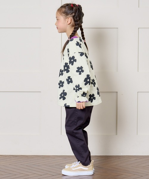 HOGAN RANCH WEAR（ホーガンランチウエア）の「ソウガラフレアスリーブカットソー（80～150cm）（Tシャツ/カットソー・キッズ・ピンク/ライトグリーン/チャコール・100/110/120/130/140/150/80/90）」の19枚目の写真