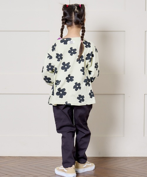 HOGAN RANCH WEAR（ホーガンランチウエア）の「ソウガラフレアスリーブカットソー（80～150cm）（Tシャツ/カットソー・キッズ・ピンク/ライトグリーン/チャコール・100/110/120/130/140/150/80/90）」の15枚目の写真