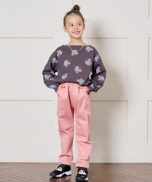 HOGAN RANCH WEAR（ホーガンランチウエア）の「ソウガラフレアスリーブカットソー（80～150cm）（Tシャツ/カットソー・キッズ・ピンク/ライトグリーン/チャコール・100/110/120/130/140/150/80/90）」の18枚目の写真