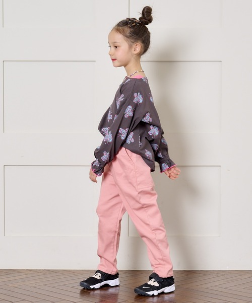 HOGAN RANCH WEAR（ホーガンランチウエア）の「ソウガラフレアスリーブカットソー（80～150cm）（Tシャツ/カットソー・キッズ・ピンク/ライトグリーン/チャコール・100/110/120/130/140/150/80/90）」の17枚目の写真