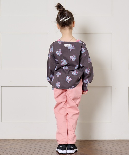 HOGAN RANCH WEAR（ホーガンランチウエア）の「ソウガラフレアスリーブカットソー（80～150cm）（Tシャツ/カットソー・キッズ・ピンク/ライトグリーン/チャコール・100/110/120/130/140/150/80/90）」の20枚目の写真