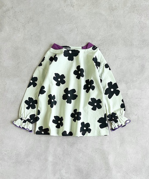 HOGAN RANCH WEAR（ホーガンランチウエア）の「ソウガラフレアスリーブカットソー（80～150cm）（Tシャツ/カットソー・キッズ・ピンク/ライトグリーン/チャコール・100/110/120/130/140/150/80/90）」の13枚目の写真