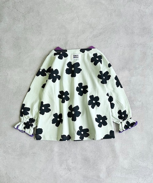 HOGAN RANCH WEAR（ホーガンランチウエア）の「ソウガラフレアスリーブカットソー（80～150cm）（Tシャツ/カットソー・キッズ・ピンク/ライトグリーン/チャコール・100/110/120/130/140/150/80/90）」の11枚目の写真