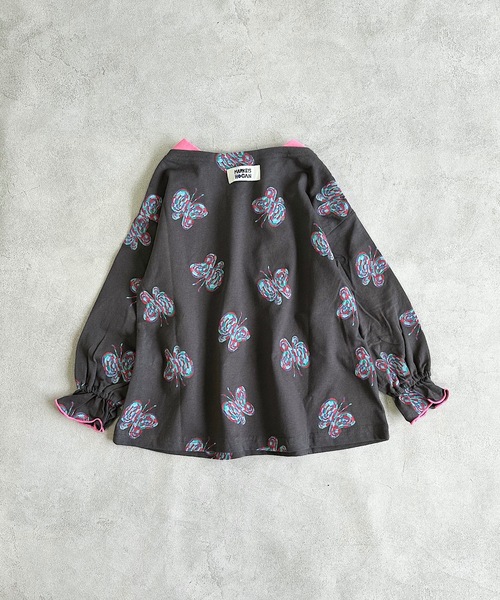 HOGAN RANCH WEAR（ホーガンランチウエア）の「ソウガラフレアスリーブカットソー（80～150cm）（Tシャツ/カットソー・キッズ・ピンク/ライトグリーン/チャコール・100/110/120/130/140/150/80/90）」の9枚目の写真