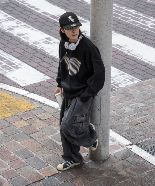 kutir（クティール）の「フラッグシャギーBIGニット（ニット/セーター・メンズ・ネイビー/ブラック・MEDIUM/LARGE）」の10枚目の写真