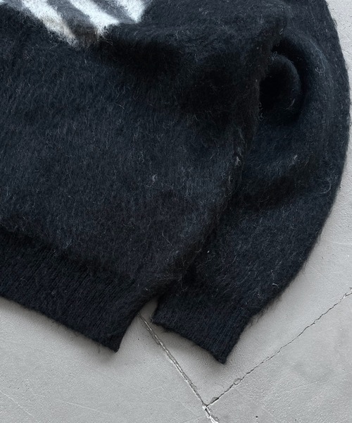 kutir（クティール）の「フラッグシャギーBIGニット（ニット/セーター・メンズ・ネイビー/ブラック・MEDIUM/LARGE）」の15枚目の写真