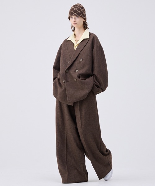 soerte オーバーサイズダブルブレストジャケット Oversized double-breasted jacket/オーバーサイズダブル
