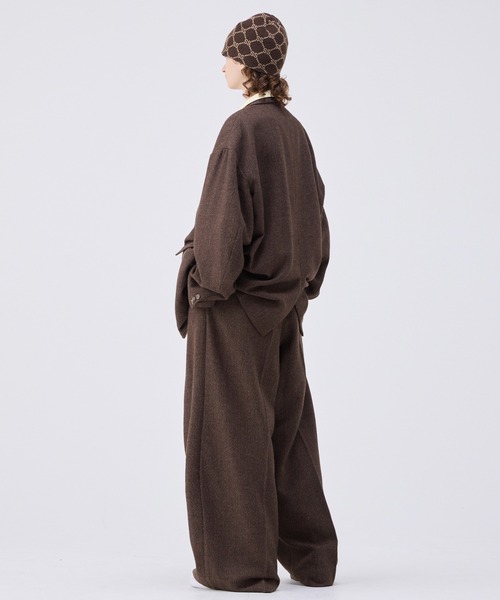 【soerte】Oversized double-breasted jacket soerte ジャケット テーラードジャケット Oversized double