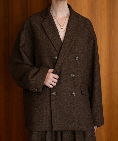 Oversized double-breasted jacket/オーバーサイズダブルブレスト