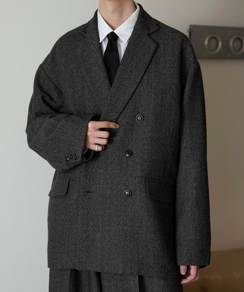 Oversized double-breasted jacket/オーバーサイズダブルブレスト