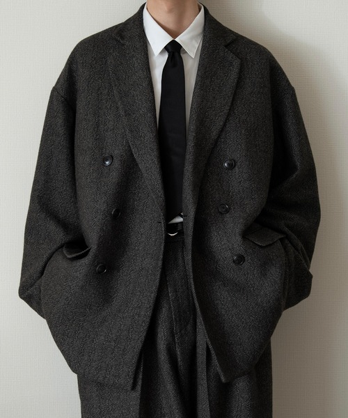 Oversized double-breasted jacket/オーバーサイズダブルブレスト