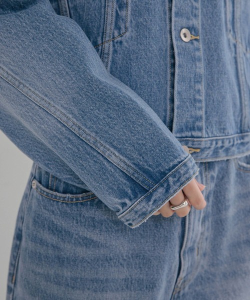 URBAN RESEARCH(アーバンリサーチ)の「ショートデニムジャケット(デニムジャケット・レディース・インディゴブルー/ホワイト・FREE)」の6枚目の写真