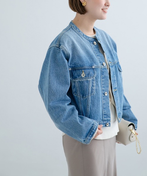 URBAN RESEARCH(アーバンリサーチ)の「ショートデニムジャケット(デニムジャケット・レディース・インディゴブルー/ホワイト・FREE)」の10枚目の写真