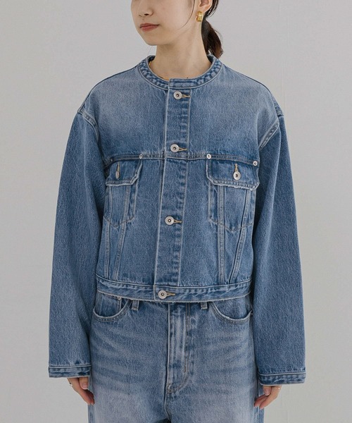 URBAN RESEARCH(アーバンリサーチ)の「ショートデニムジャケット(デニムジャケット・レディース・インディゴブルー/ホワイト・FREE)」の12枚目の写真