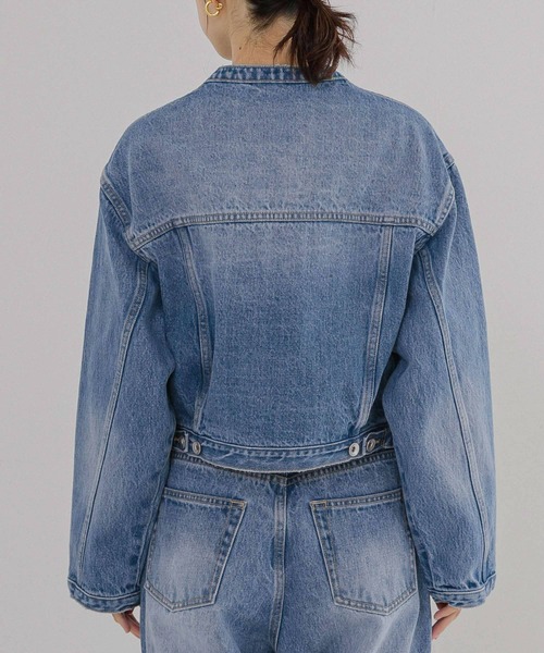 URBAN RESEARCH(アーバンリサーチ)の「ショートデニムジャケット(デニムジャケット・レディース・インディゴブルー/ホワイト・FREE)」の14枚目の写真